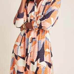 Corey Lynn Calter Abstract Print Shirt Dress